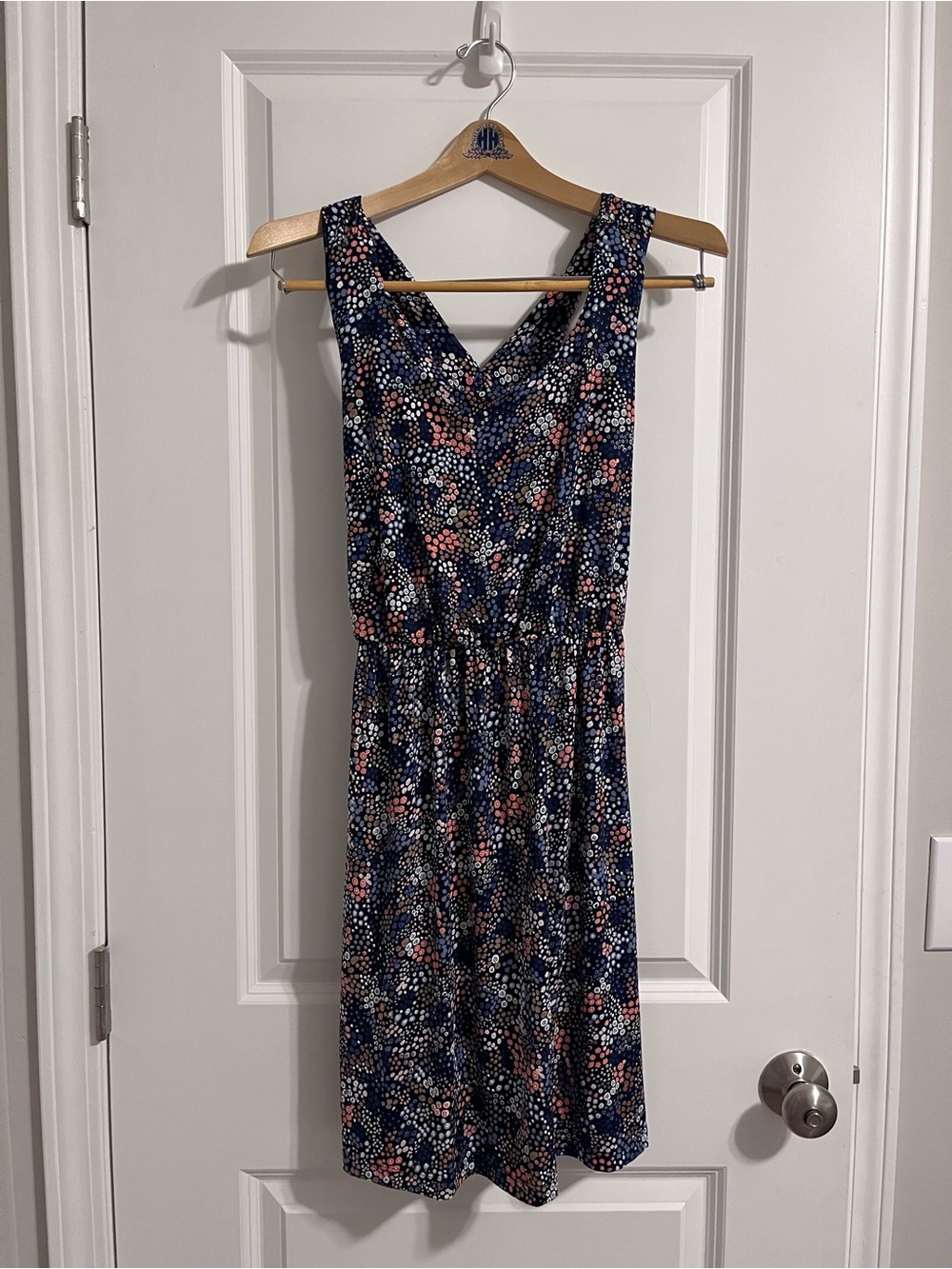 Kaileigh Navy Floral Sleeveless Mini Dress